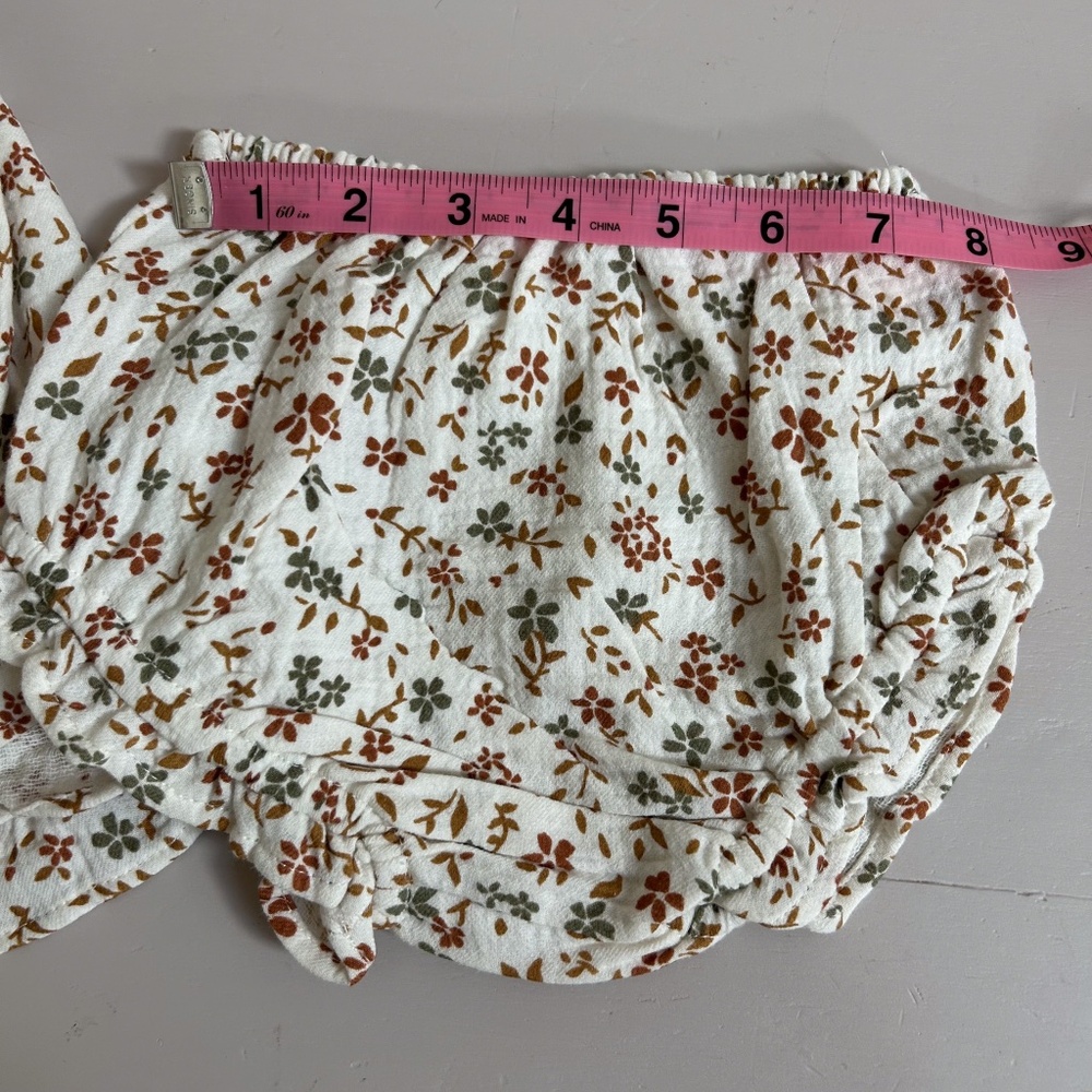 Quincy Mae Ruffle sleeveless floral dress and bloomer set - 6-12M, organic - Picture 12 of 15